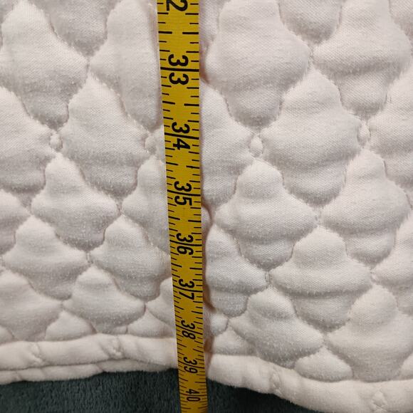 Scatch Quilted Housecoat Women Small Pink Button Front Long Sleeve Lounge Robe - Picture 6 of 10